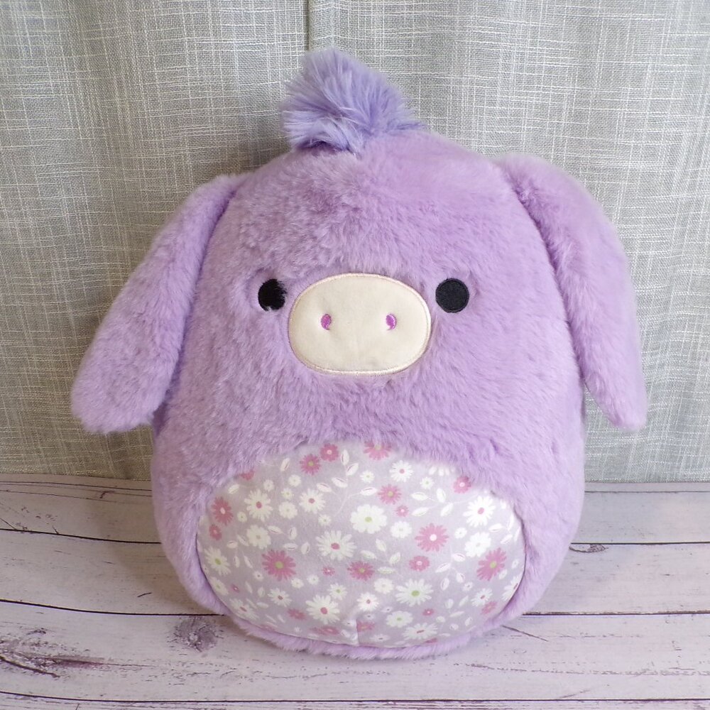 Squishmallows FuzzAMallow 12” Delzi the Purple Donkey